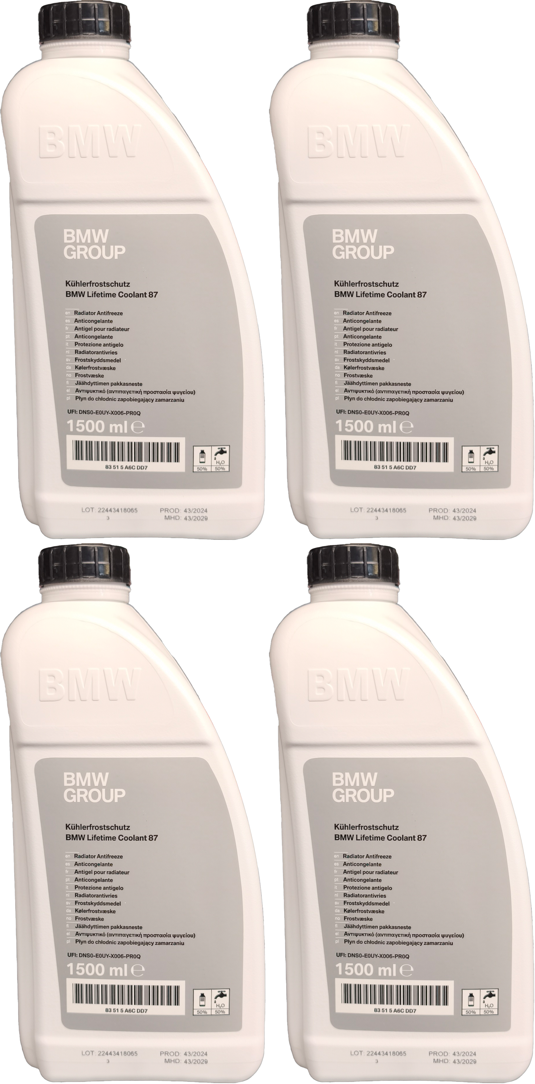 Original BMW Kühler-Gefrier-und Korrosionschutzmittel nitritfrei 4 x 1,5=6 Liter